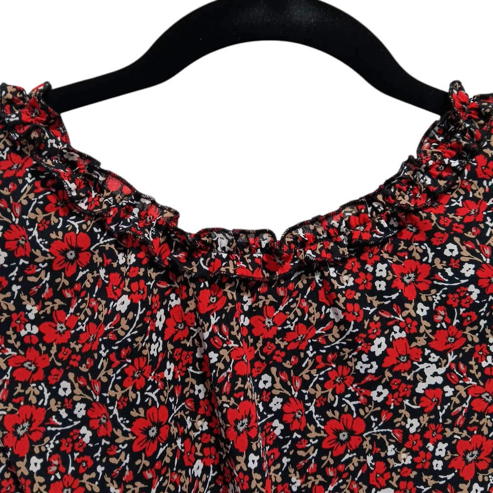 Banana Republic Red and Black Cowl Neck Sundress - Picture 6 of 7